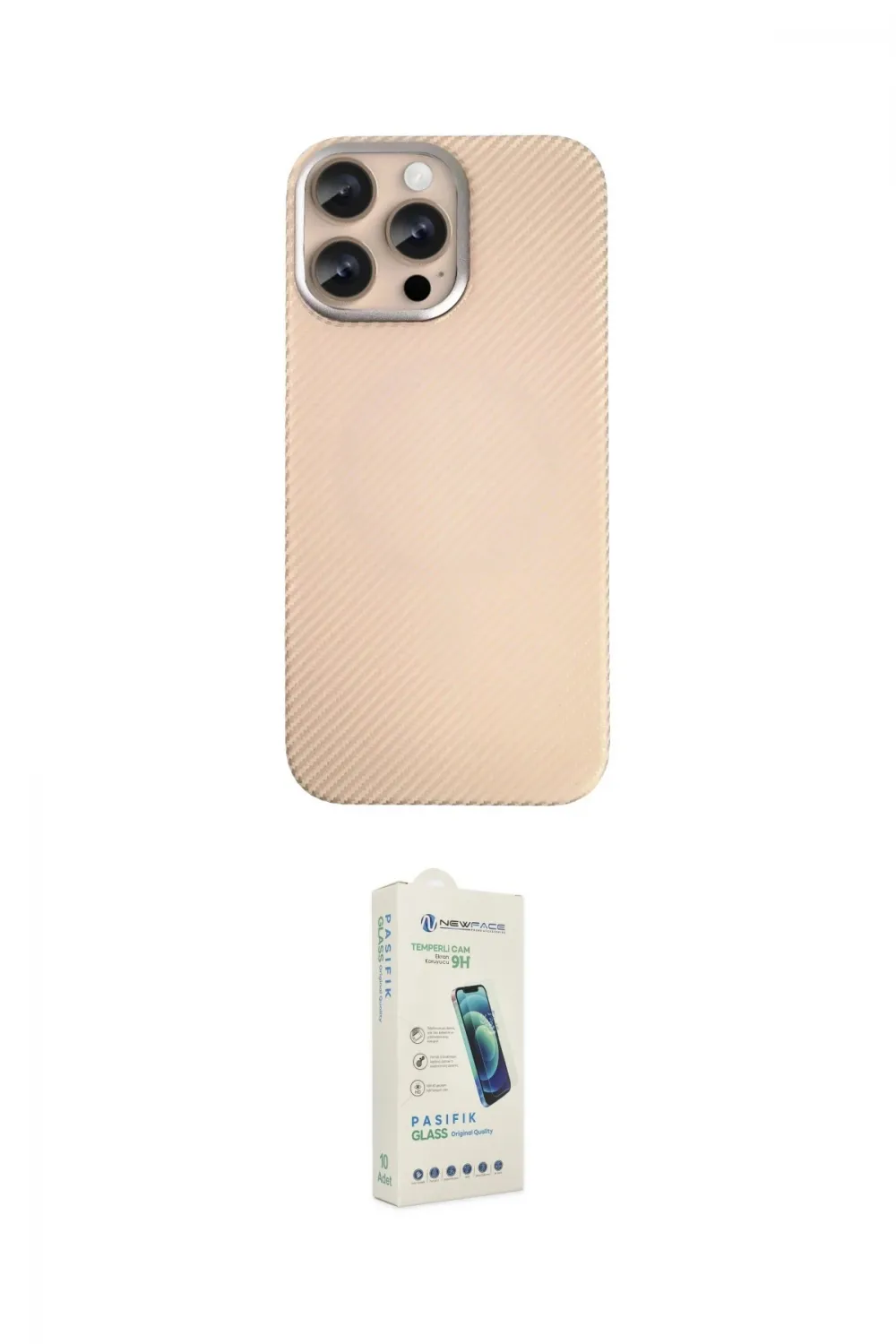 ieg™ iPhone 14 Pro Max Kılıf Eksen Prime - Şeffaf Pasifik Cam Ekran Koruyucu