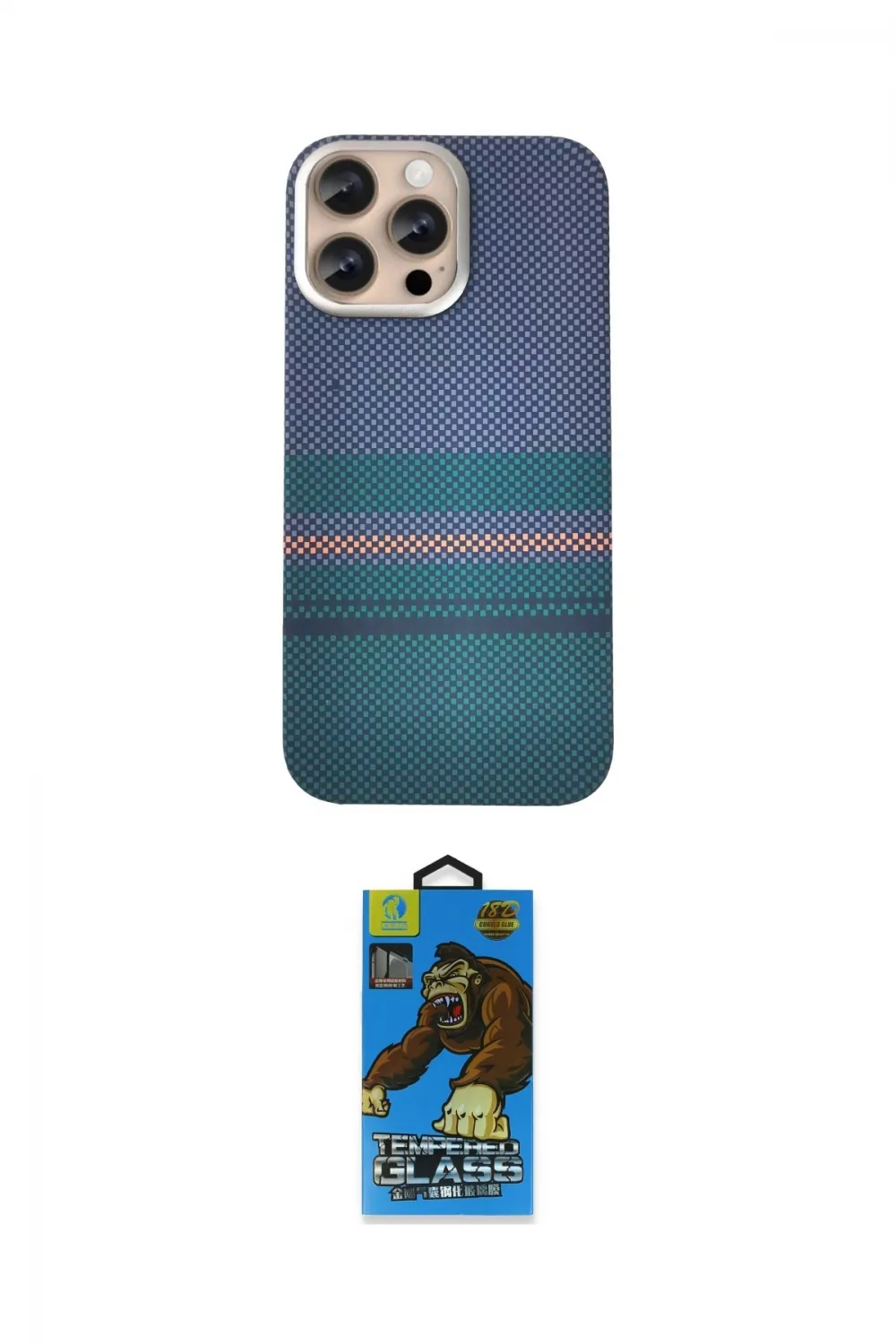 ieg™ iPhone 14 Pro Max Kılıf Eksen Prime - Siyah 18D Cam Ekran Koruyucu