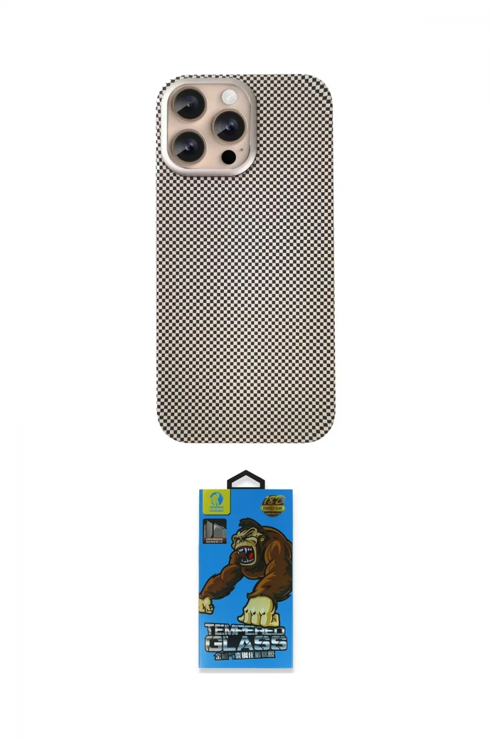 ieg™ iPhone 14 Pro Max Kılıf Eksen Prime - Siyah 18D Cam Ekran Koruyucu