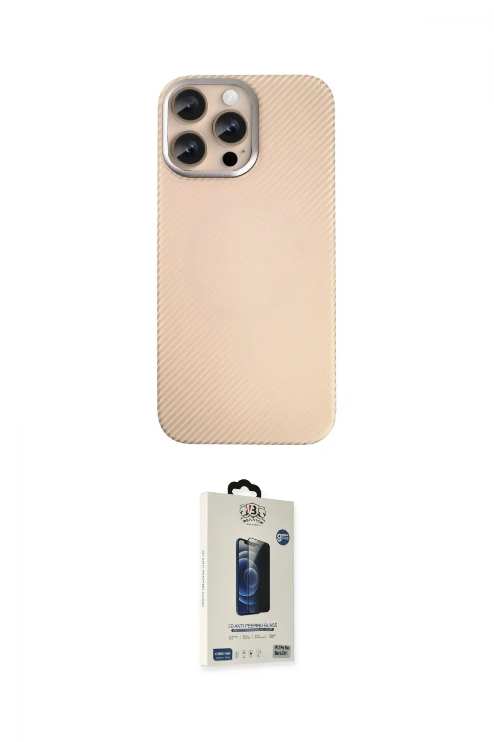 ieg™ iPhone 14 Pro Max Kılıf Eksen Prime - Siyah Bilvis Hayalet Cam Ekran Koruyucu