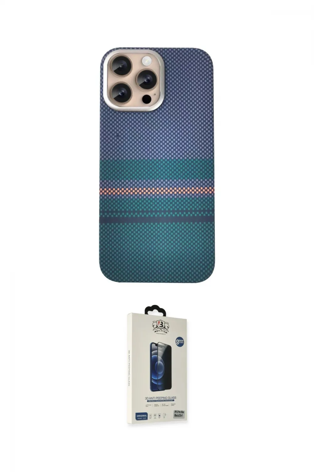 ieg™ iPhone 14 Pro Max Kılıf Eksen Prime - Siyah Bilvis Hayalet Cam Ekran Koruyucu
