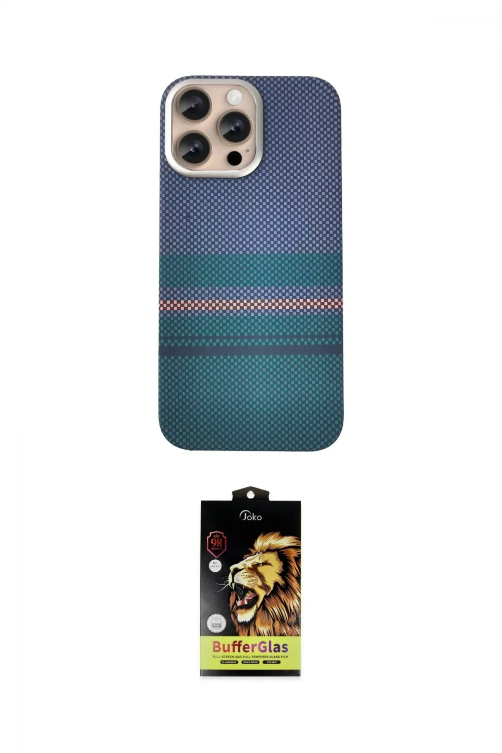 ieg™ iPhone 14 Pro Max Kılıf Eksen Prime - Siyah Buffer Cam Ekran Koruyucu