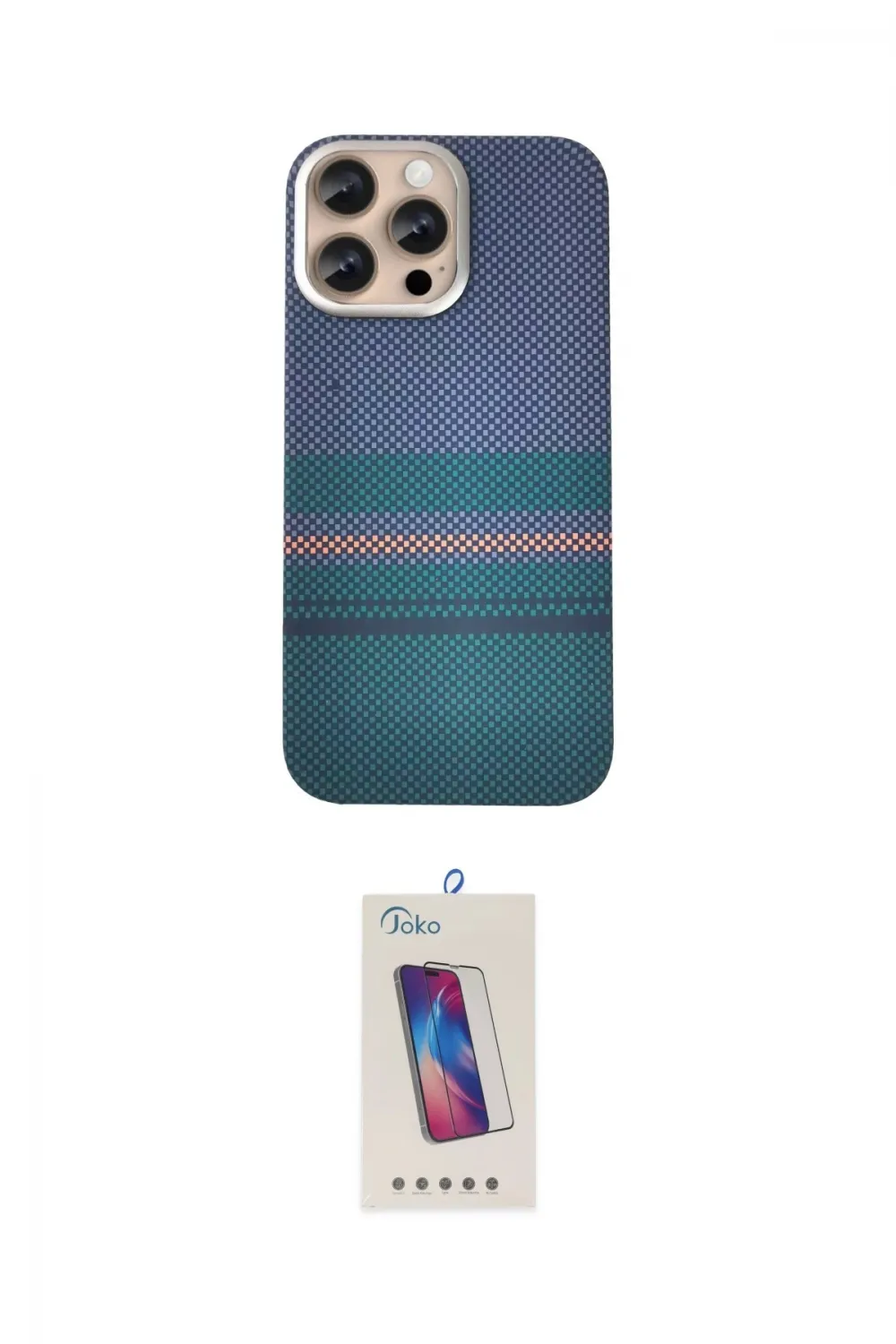 ieg™ iPhone 14 Pro Max Kılıf Eksen Prime - Siyah Joko 5D Cam