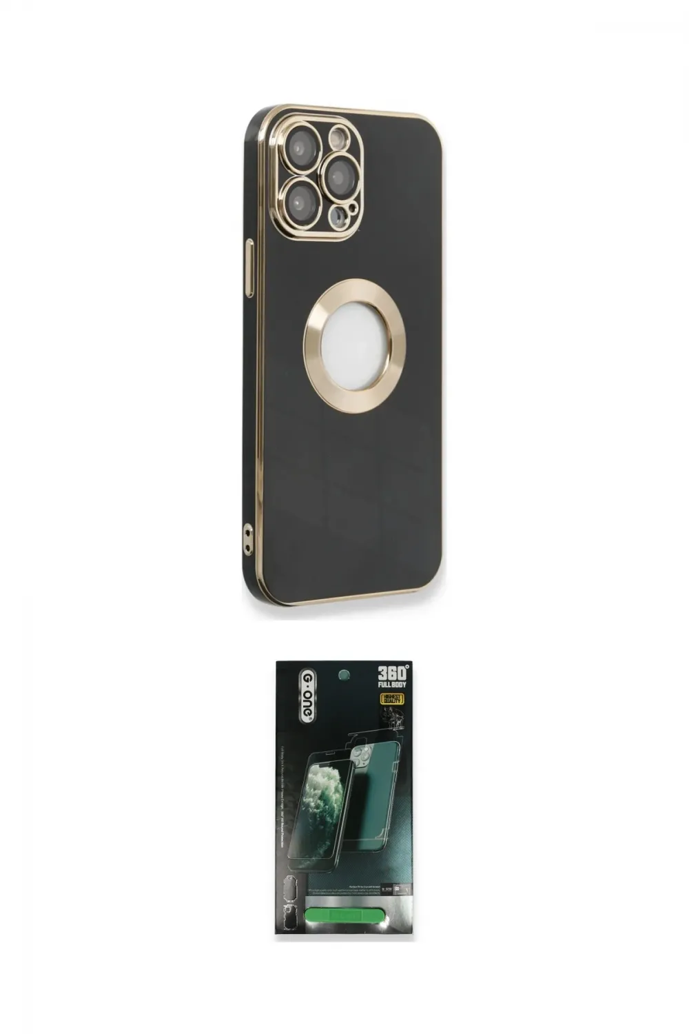 ieg™ iPhone 14 Pro Max Kılıf İz Form Serisi - Şeffaf 360 Full Body Arka Koruyucu