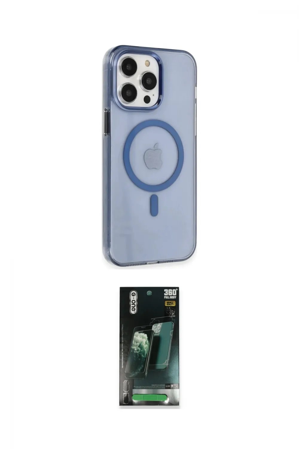 ieg™ iPhone 14 Pro Max Kılıf Kıvılcım Asil Özel Seri - Şeffaf 360 Full Body Arka Koruyucu