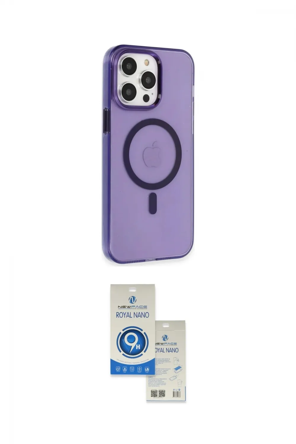ieg™ iPhone 14 Pro Max Kılıf Kıvılcım Asil Özel Seri - Şeffaf Royal Nano Ekran Koruyucu