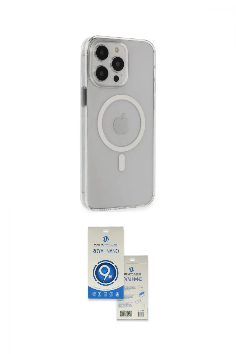 ieg™ iPhone 14 Pro Max Kılıf Kıvılcım Asil Özel Seri - Şeffaf Royal Nano Ekran Koruyucu