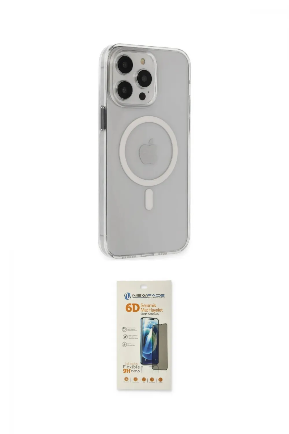 ieg™ iPhone 14 Pro Max Kılıf Kıvılcım Asil Özel Seri - Siyah 6D Mat Seramik Hayalet Nano Ekran Koruyucu