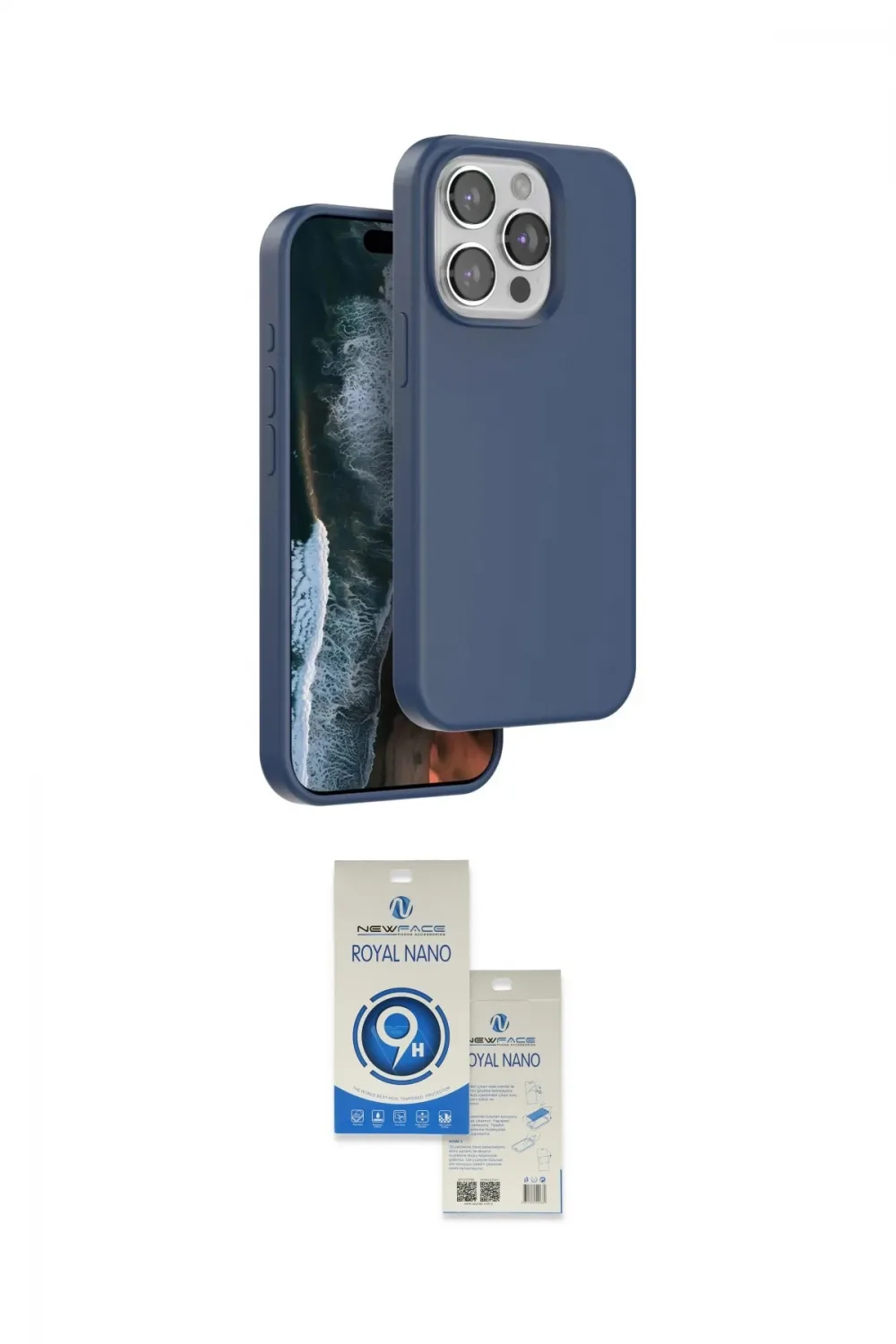 ieg™ iPhone 14 Pro Max Kılıf Kıvılcım Çizgi Serisi - Şeffaf Royal Nano Ekran Koruyucu