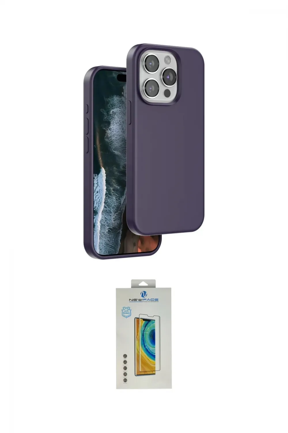 ieg™ iPhone 14 Pro Max Kılıf Kıvılcım Çizgi Serisi - Siyah Polymer Nano Ekran Koruyucu