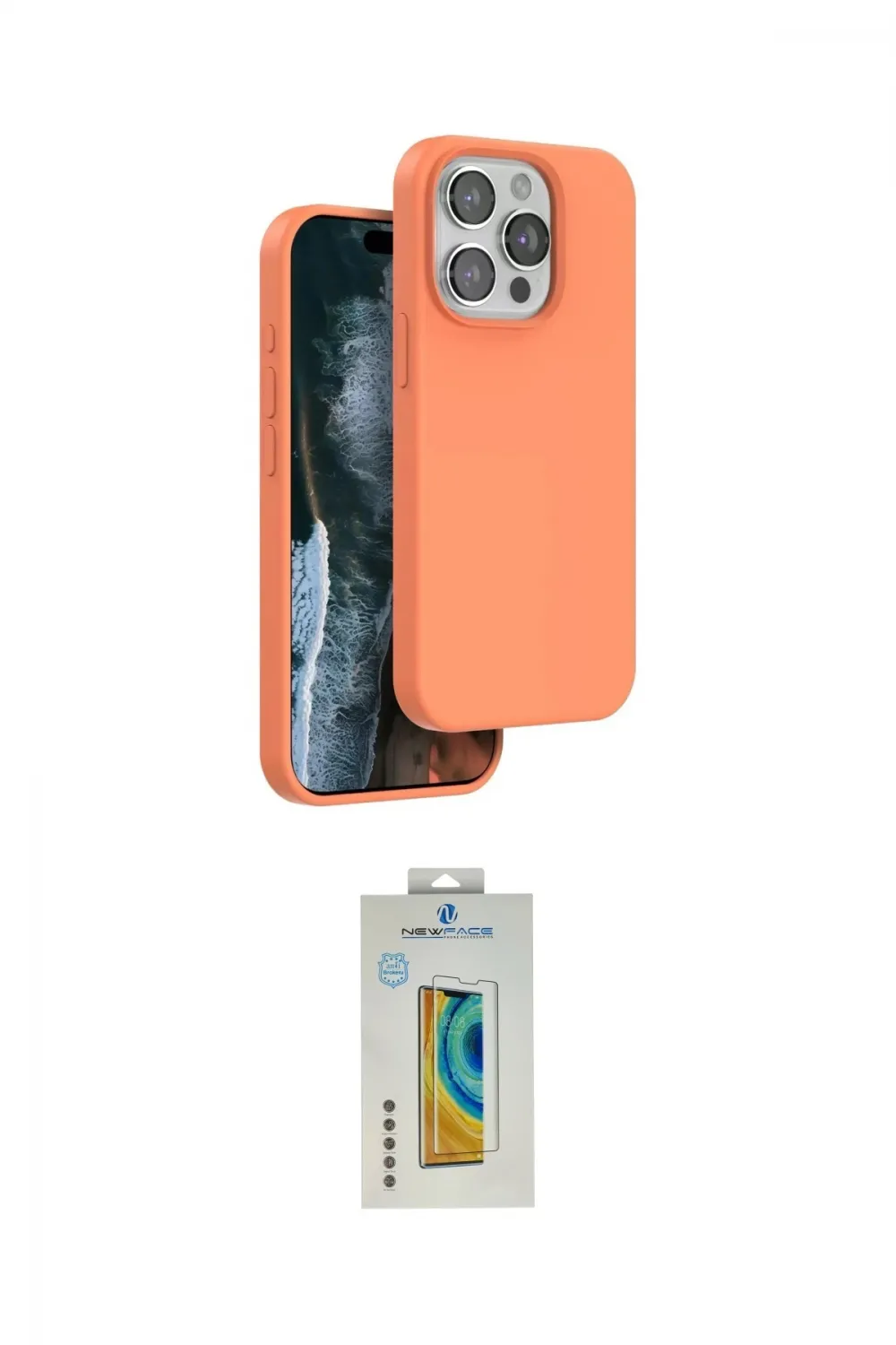 ieg™ iPhone 14 Pro Max Kılıf Kıvılcım Çizgi Serisi - Siyah Polymer Nano Ekran Koruyucu