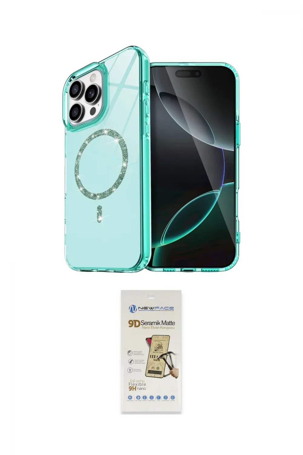 ieg™ iPhone 14 Pro Max Kılıf Kıvılcım Form Prime - Siyah Mat Seramik Nano Ekran Koruyucu