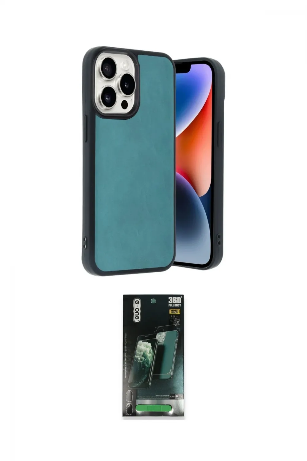 ieg™ iPhone 14 Pro Max Kılıf Kıvılcım Işık Serisi - Şeffaf 360 Full Body Arka Koruyucu