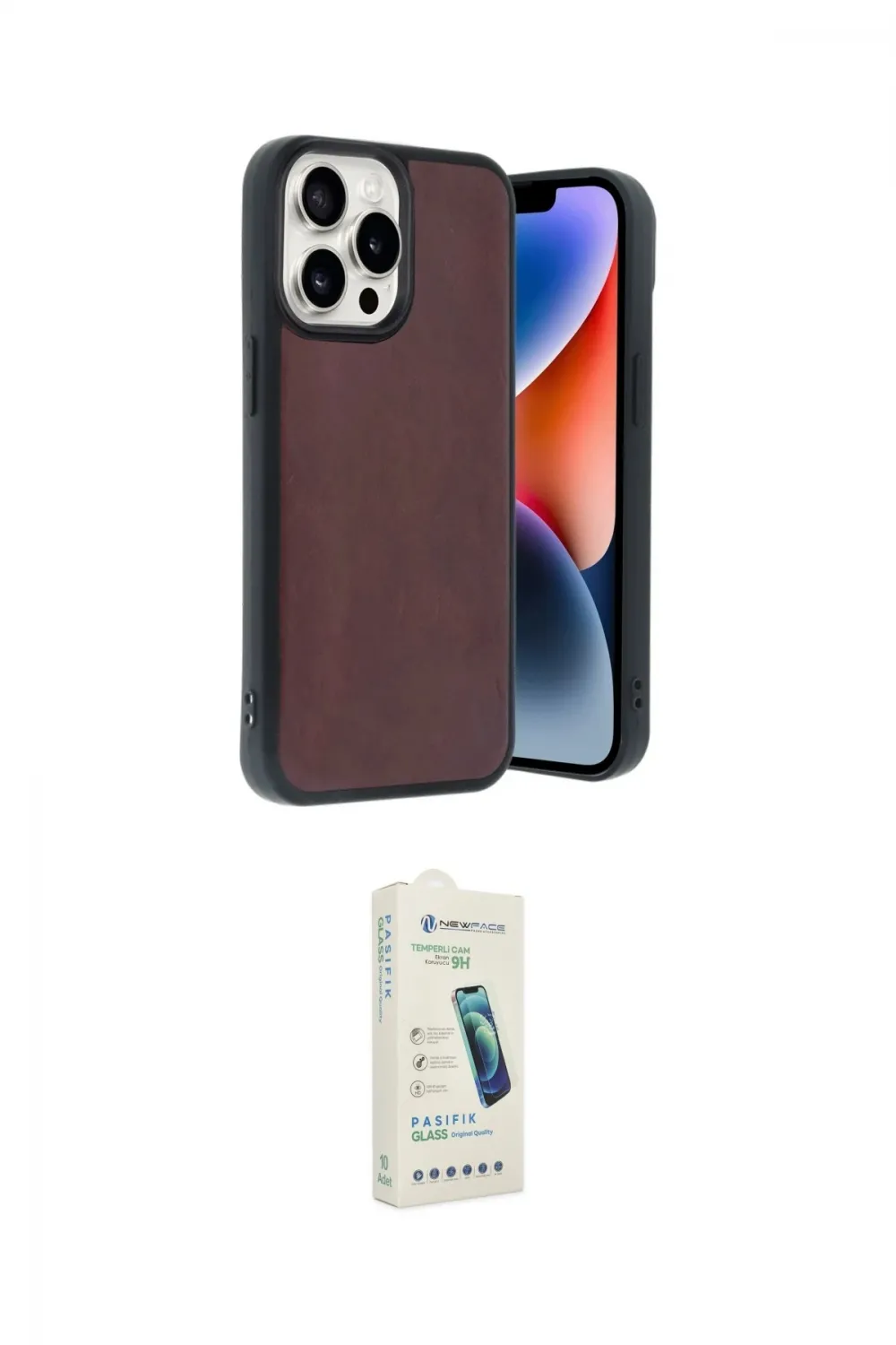 ieg™ iPhone 14 Pro Max Kılıf Kıvılcım Işık Serisi - Şeffaf Pasifik Cam Ekran Koruyucu