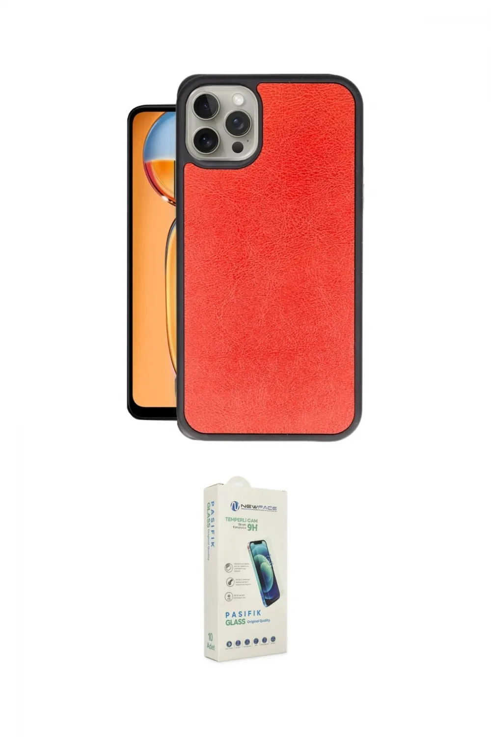 ieg™ iPhone 14 Pro Max Kılıf Kıvılcım Işık Serisi - Şeffaf Pasifik Cam Ekran Koruyucu