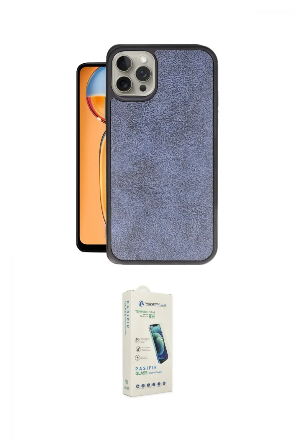 ieg™ iPhone 14 Pro Max Kılıf Kıvılcım Işık Serisi - Şeffaf Pasifik Cam Ekran Koruyucu