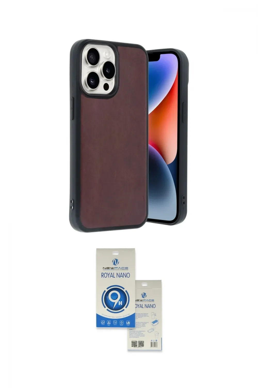 ieg™ iPhone 14 Pro Max Kılıf Kıvılcım Işık Serisi - Şeffaf Royal Nano Ekran Koruyucu