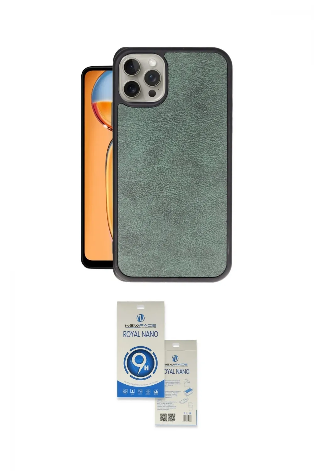 ieg™ iPhone 14 Pro Max Kılıf Kıvılcım Işık Serisi - Şeffaf Royal Nano Ekran Koruyucu