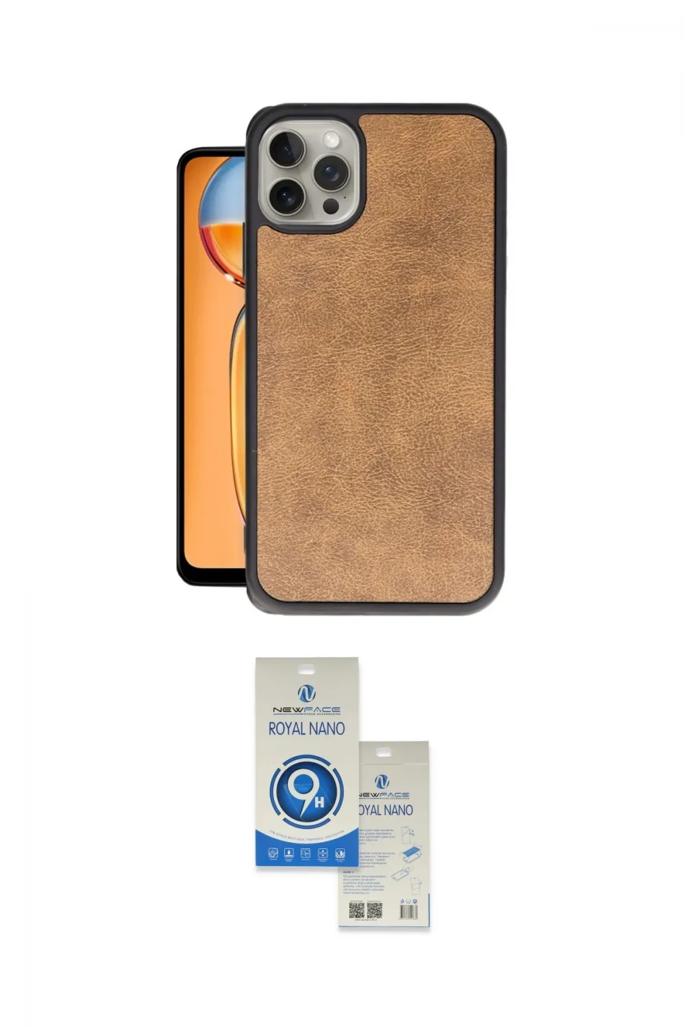 ieg™ iPhone 14 Pro Max Kılıf Kıvılcım Işık Serisi - Şeffaf Royal Nano Ekran Koruyucu