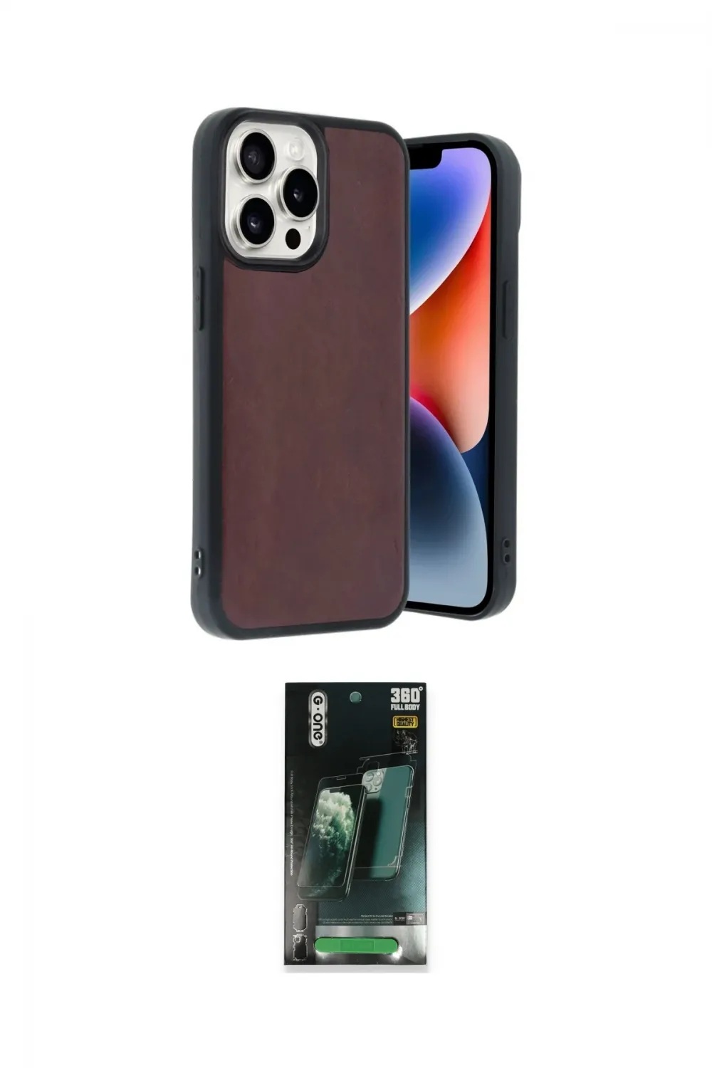 ieg™ iPhone 14 Pro Max Kılıf Kıvılcım Işık Serisi - Siyah 360 Mat Full Body Arka Koruyucu