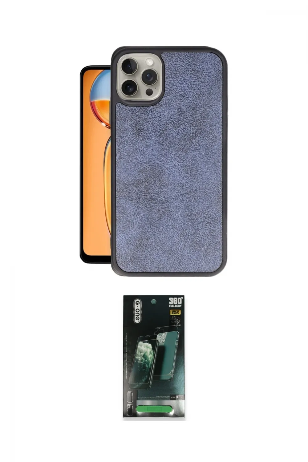 ieg™ iPhone 14 Pro Max Kılıf Kıvılcım Işık Serisi - Siyah 360 Mat Full Body Arka Koruyucu