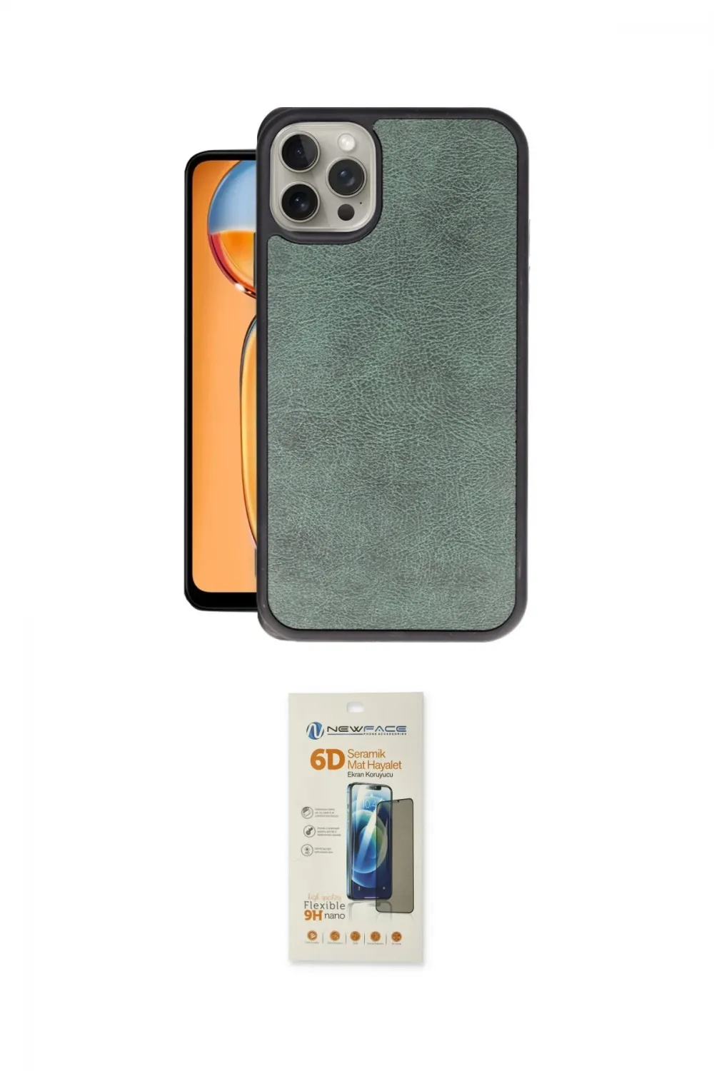 ieg™ iPhone 14 Pro Max Kılıf Kıvılcım Işık Serisi - Siyah 6D Mat Seramik Hayalet Nano Ekran Koruyucu
