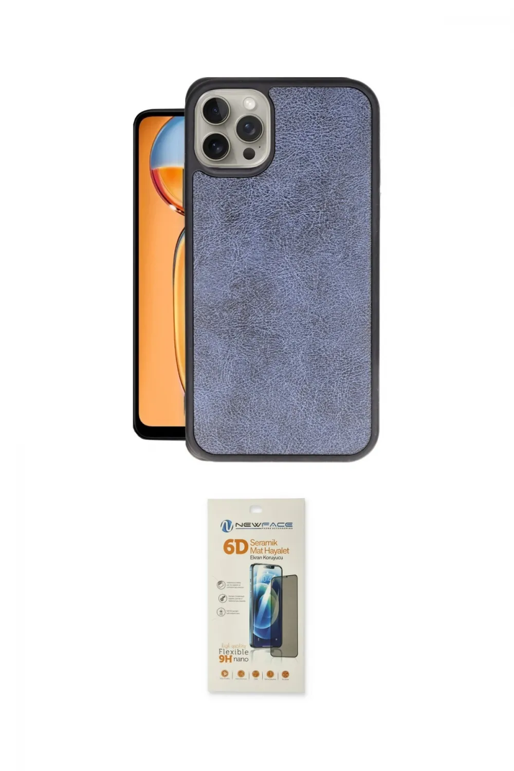 ieg™ iPhone 14 Pro Max Kılıf Kıvılcım Işık Serisi - Siyah 6D Mat Seramik Hayalet Nano Ekran Koruyucu