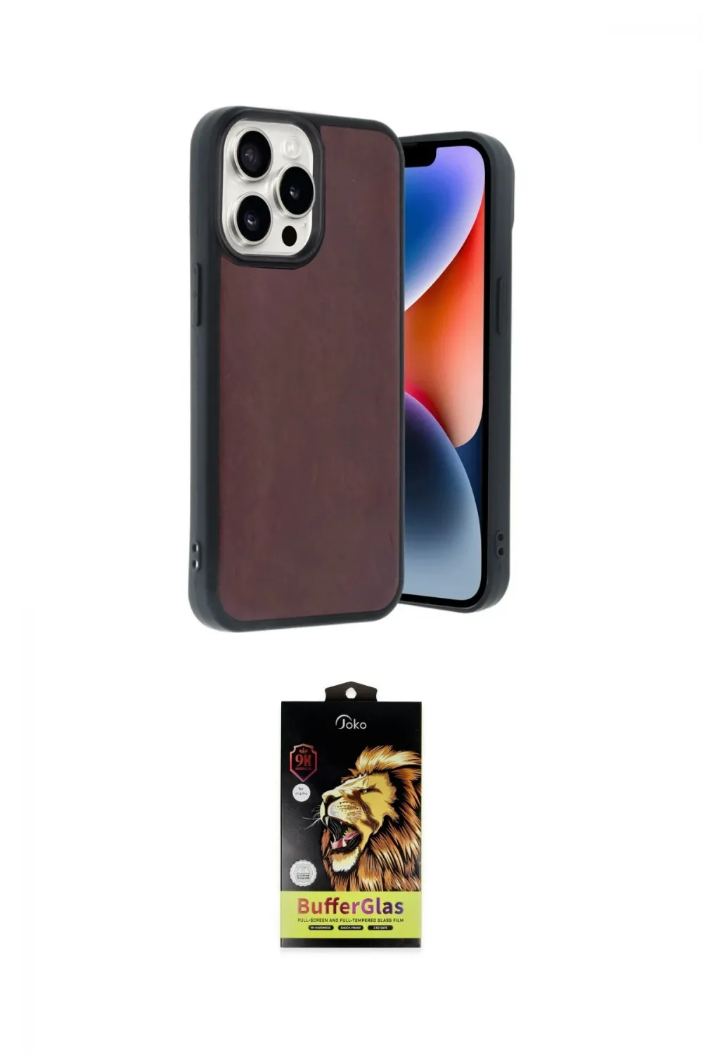 ieg™ iPhone 14 Pro Max Kılıf Kıvılcım Işık Serisi - Siyah Buffer Cam Ekran Koruyucu