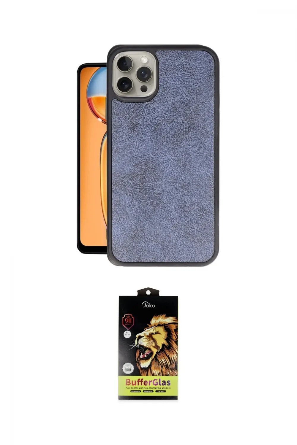 ieg™ iPhone 14 Pro Max Kılıf Kıvılcım Işık Serisi - Siyah Buffer Cam Ekran Koruyucu