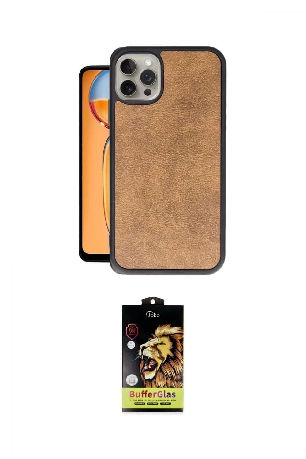 ieg™ iPhone 14 Pro Max Kılıf Kıvılcım Işık Serisi - Siyah Buffer Cam Ekran Koruyucu