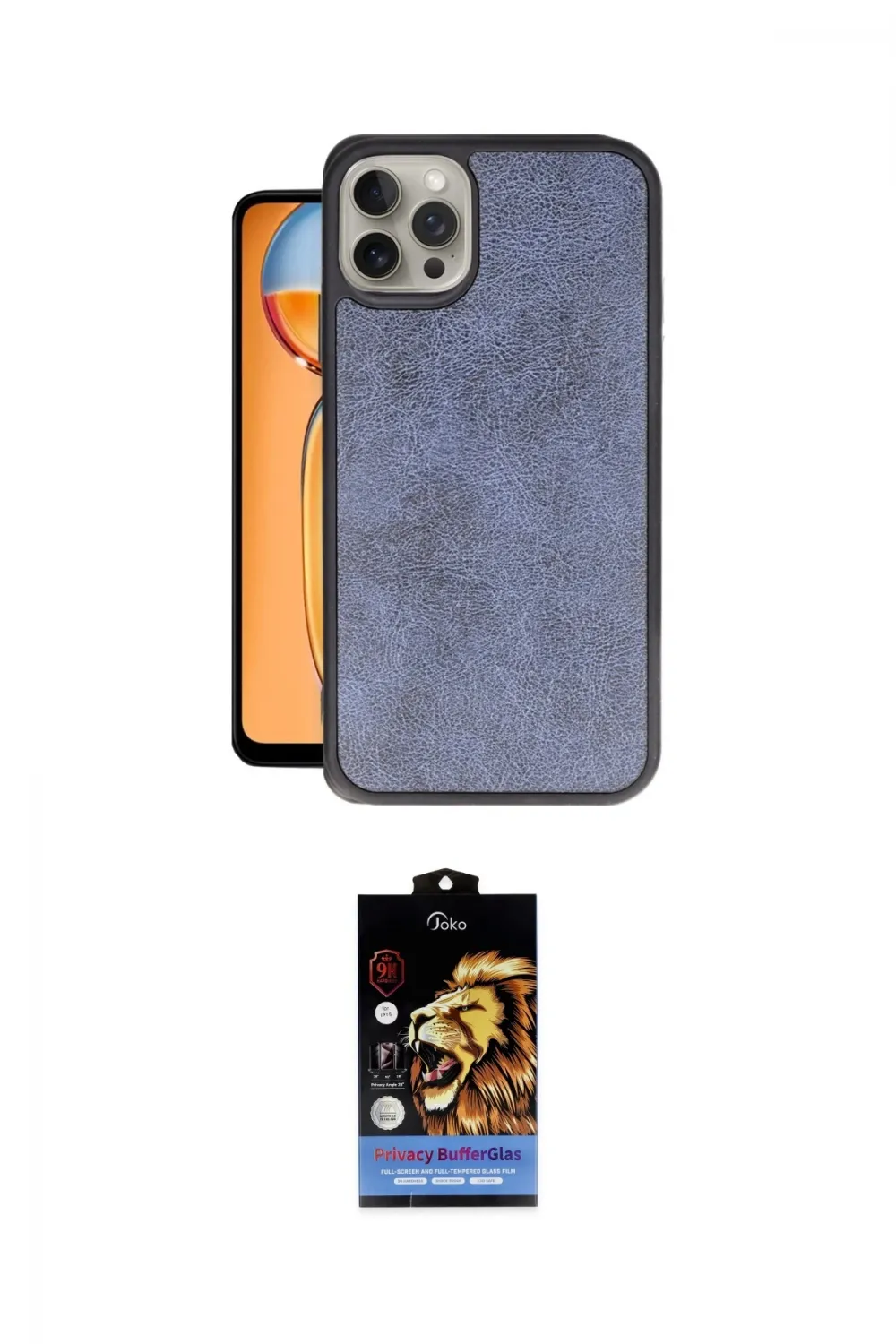 ieg™ iPhone 14 Pro Max Kılıf Kıvılcım Işık Serisi - Siyah Buffer Hayalet Cam Ekran Koruyucu