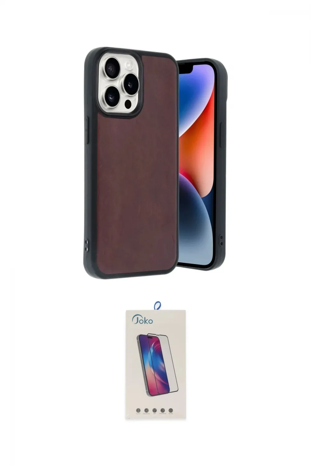ieg™ iPhone 14 Pro Max Kılıf Kıvılcım Işık Serisi - Siyah Joko 5D Cam