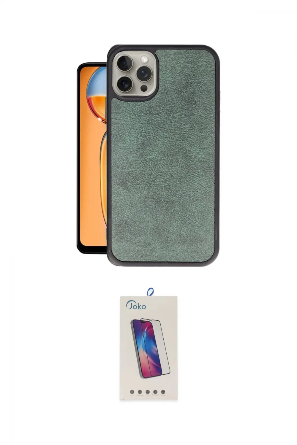 ieg™ iPhone 14 Pro Max Kılıf Kıvılcım Işık Serisi - Siyah Joko 5D Cam