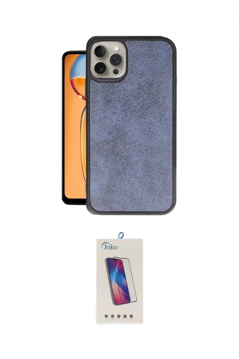 ieg™ iPhone 14 Pro Max Kılıf Kıvılcım Işık Serisi - Siyah Joko 5D Cam