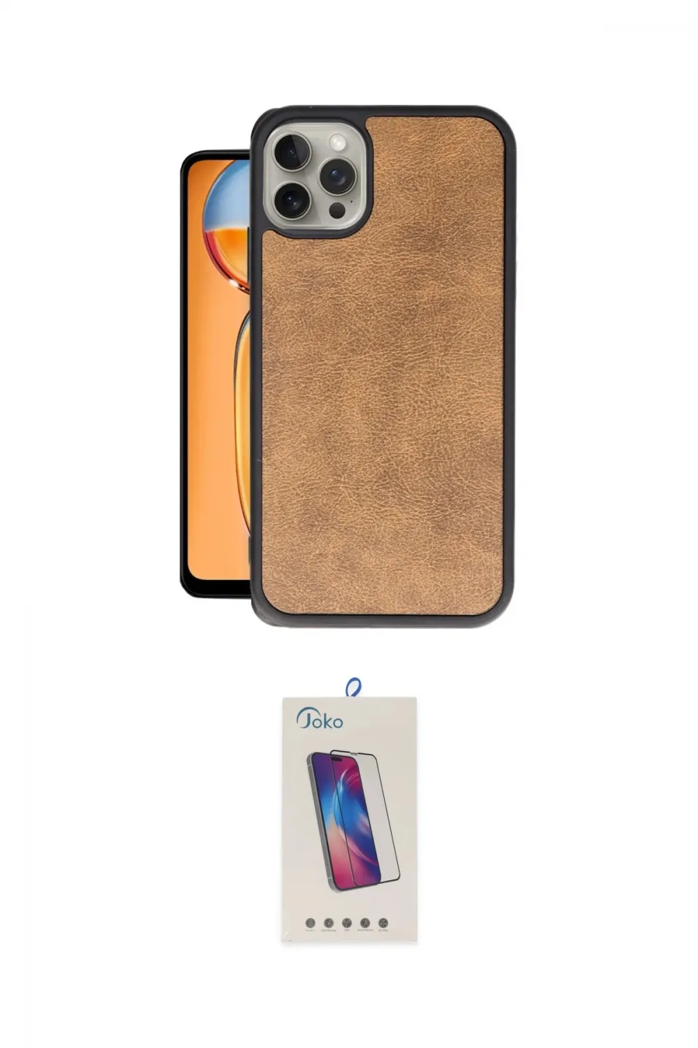 ieg™ iPhone 14 Pro Max Kılıf Kıvılcım Işık Serisi - Siyah Joko 5D Cam