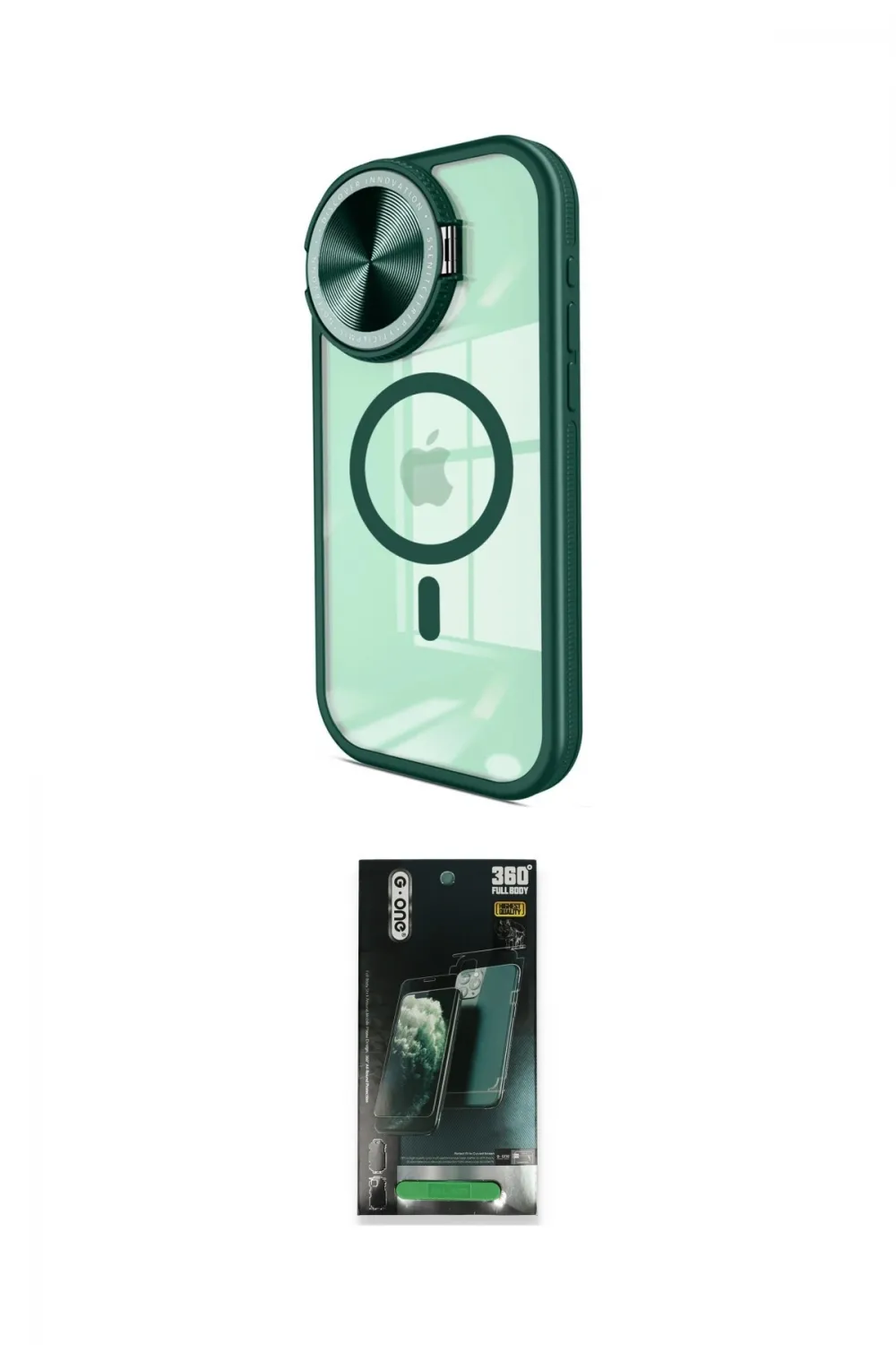 ieg™ iPhone 14 Pro Max Kılıf Kıvılcım Modern Koleksiyonu - Şeffaf 360 Full Body Arka Koruyucu