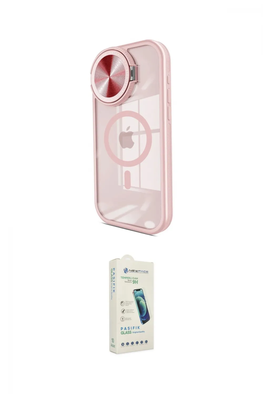 ieg™ iPhone 14 Pro Max Kılıf Kıvılcım Modern Koleksiyonu - Şeffaf Pasifik Cam Ekran Koruyucu