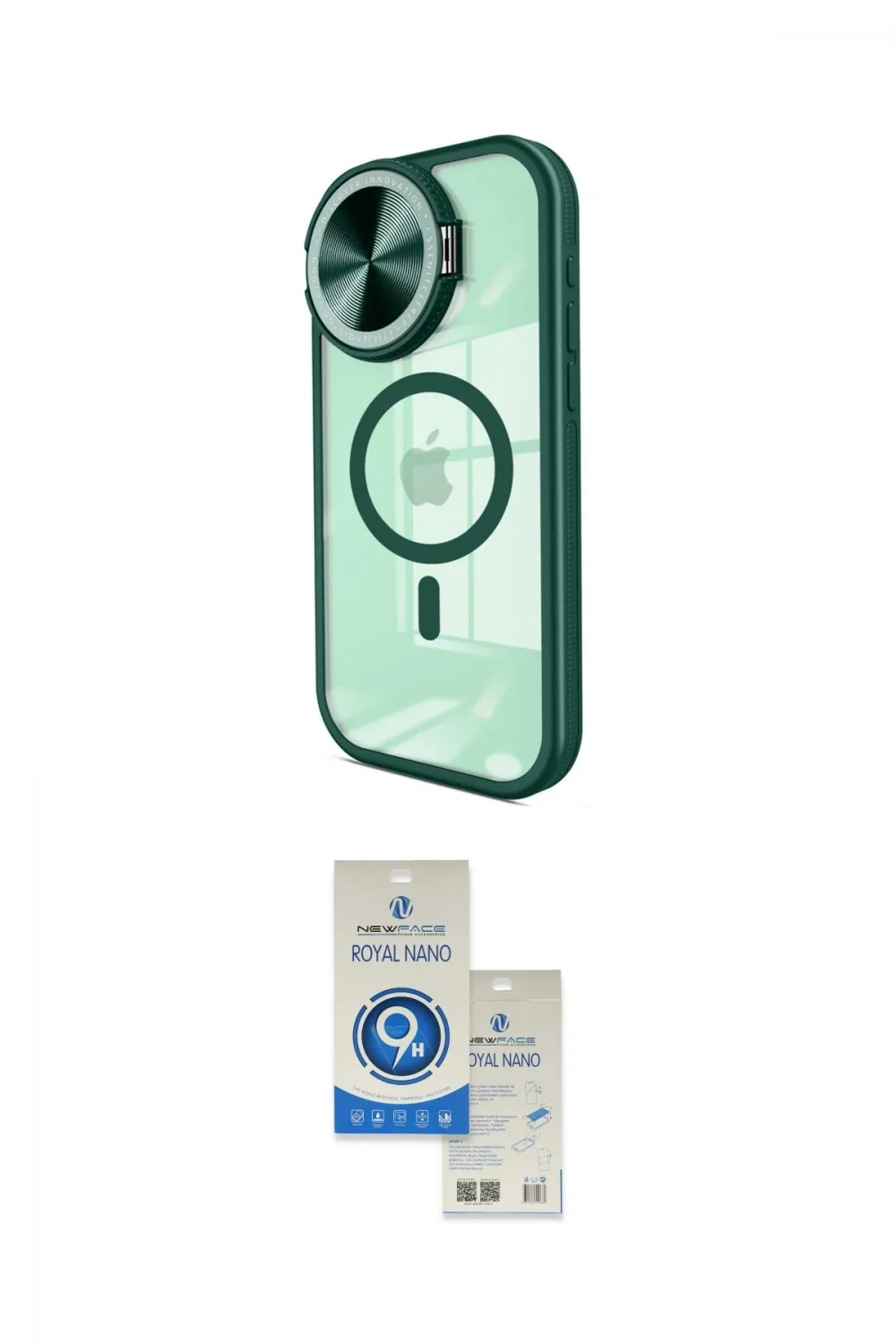 ieg™ iPhone 14 Pro Max Kılıf Kıvılcım Modern Koleksiyonu - Şeffaf Royal Nano Ekran Koruyucu