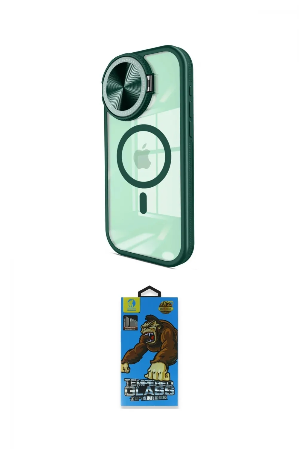 ieg™ iPhone 14 Pro Max Kılıf Kıvılcım Modern Koleksiyonu - Siyah 18D Cam Ekran Koruyucu