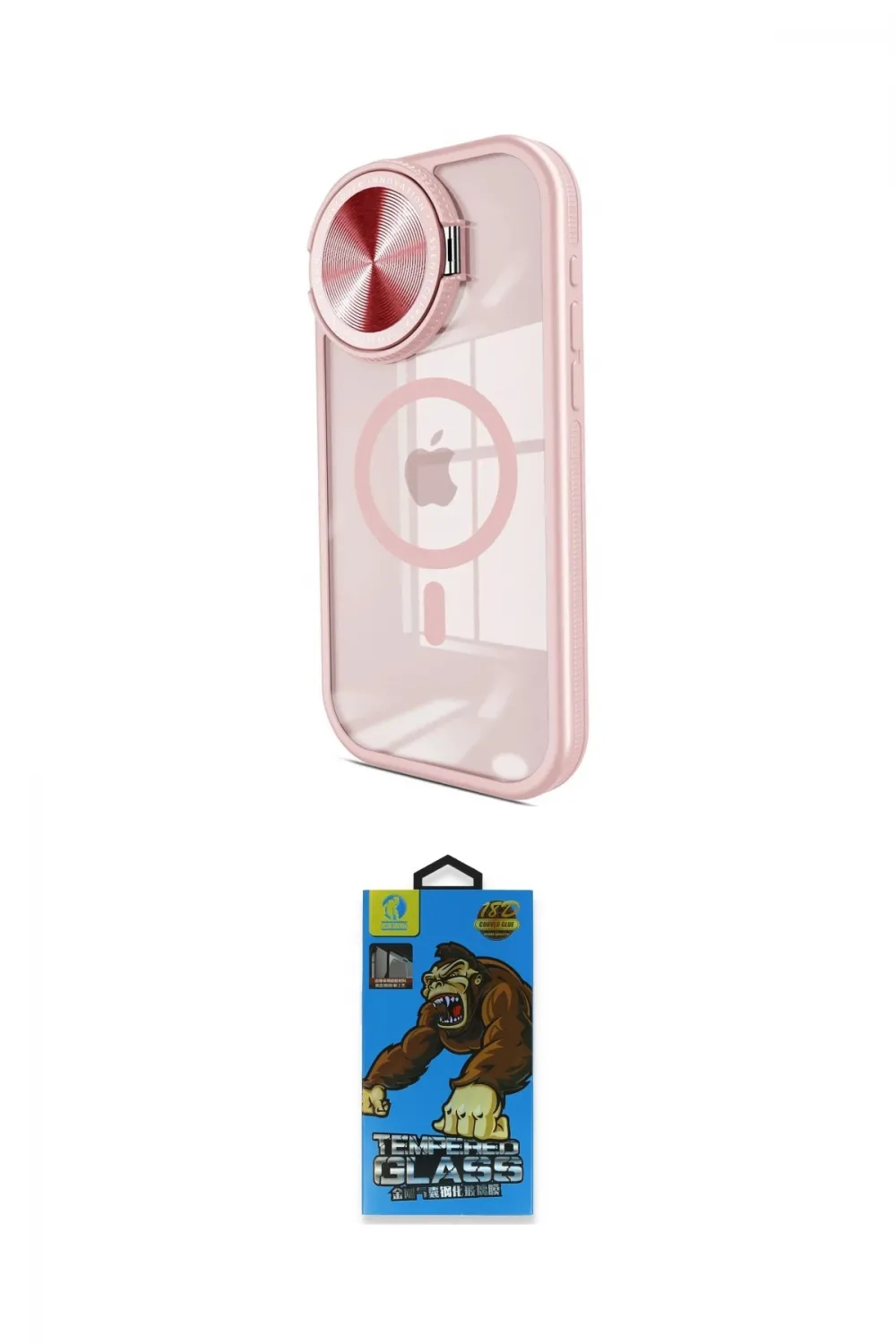 ieg™ iPhone 14 Pro Max Kılıf Kıvılcım Modern Koleksiyonu - Siyah 18D Cam Ekran Koruyucu