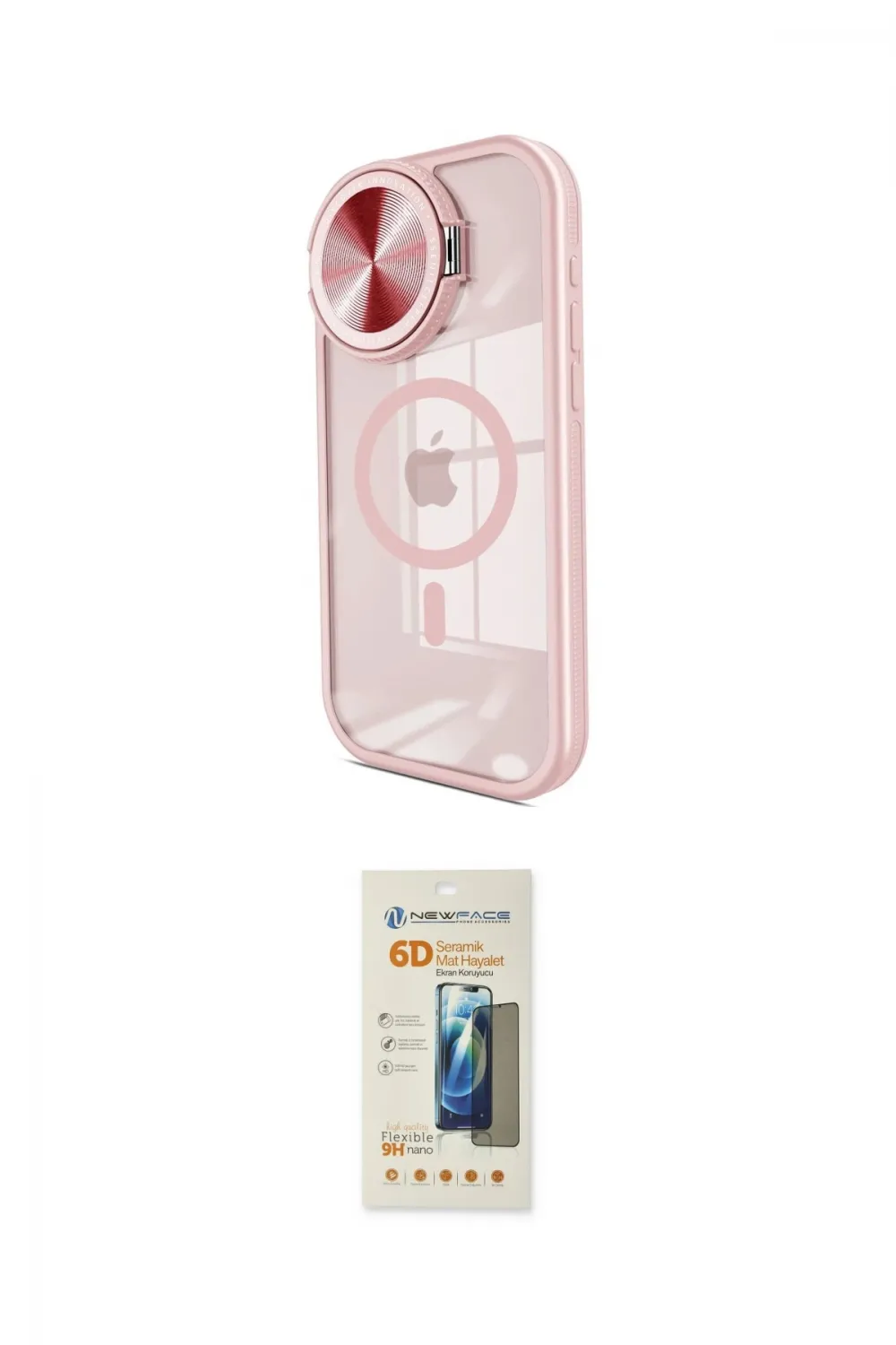 ieg™ iPhone 14 Pro Max Kılıf Kıvılcım Modern Koleksiyonu - Siyah 6D Mat Seramik Hayalet Nano Ekran Koruyucu