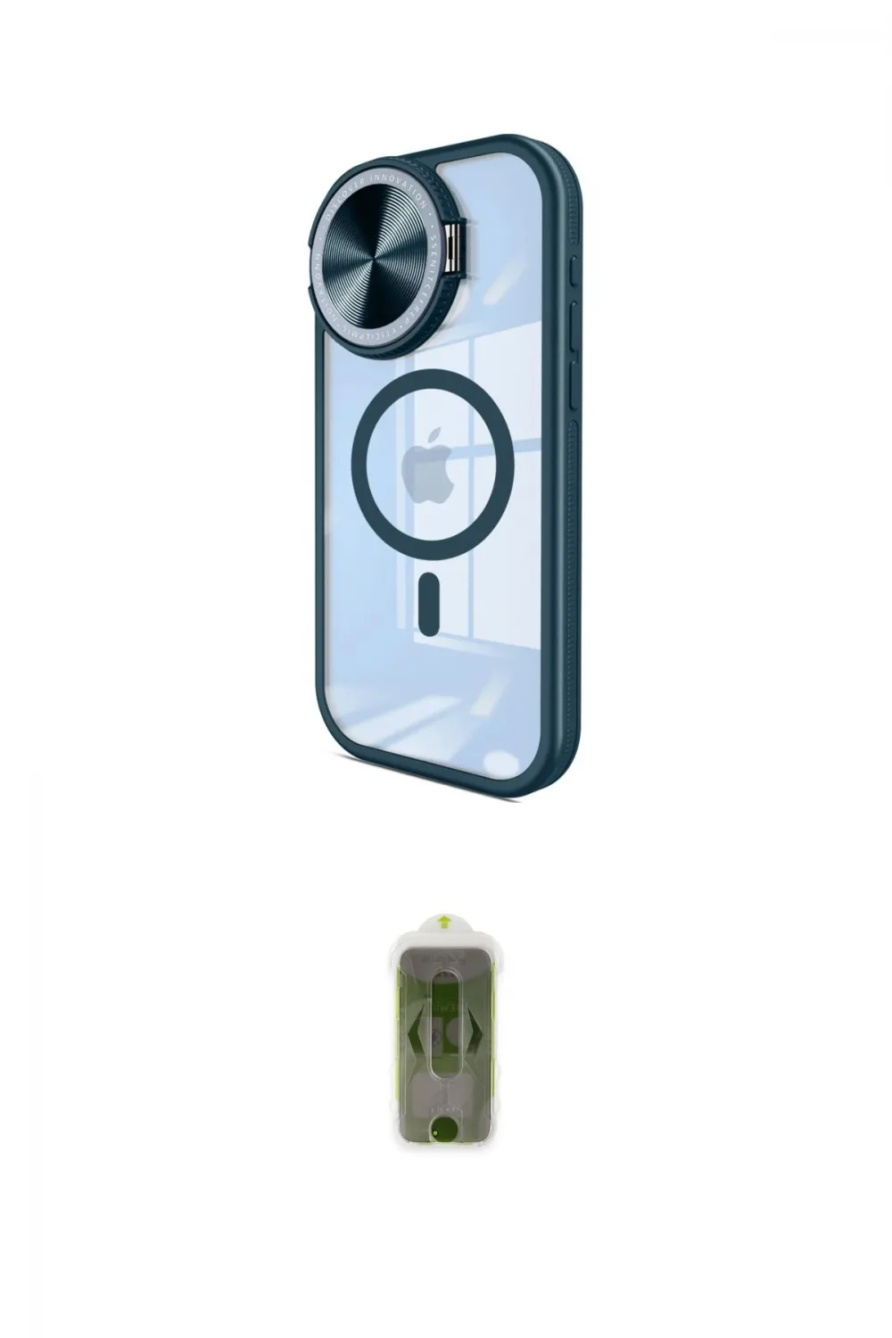ieg™ iPhone 14 Pro Max Kılıf Kıvılcım Modern Koleksiyonu - Siyah Joko Magic 5D Hayalet Cam