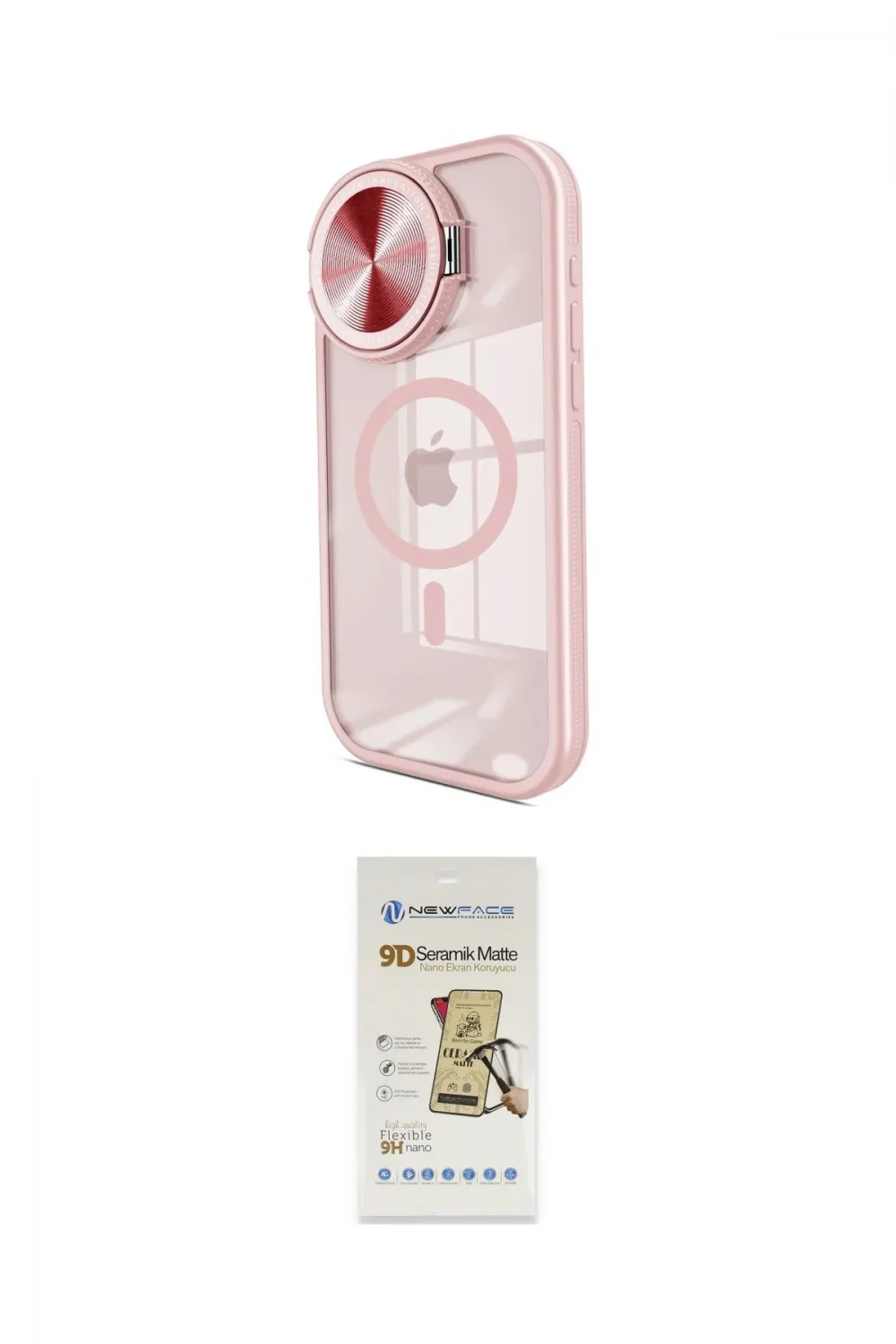 ieg™ iPhone 14 Pro Max Kılıf Kıvılcım Modern Koleksiyonu - Siyah Mat Seramik Nano Ekran Koruyucu