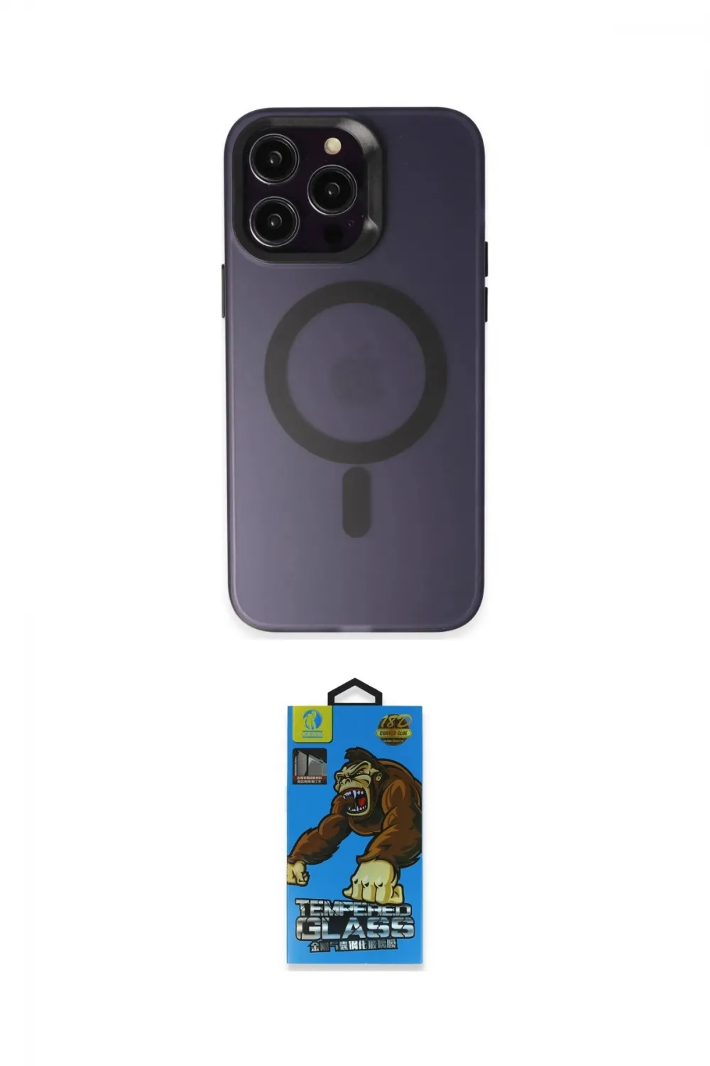 ieg™ iPhone 14 Pro Max Kılıf Kozmos Çizgi Prime - Siyah 18D Cam Ekran Koruyucu