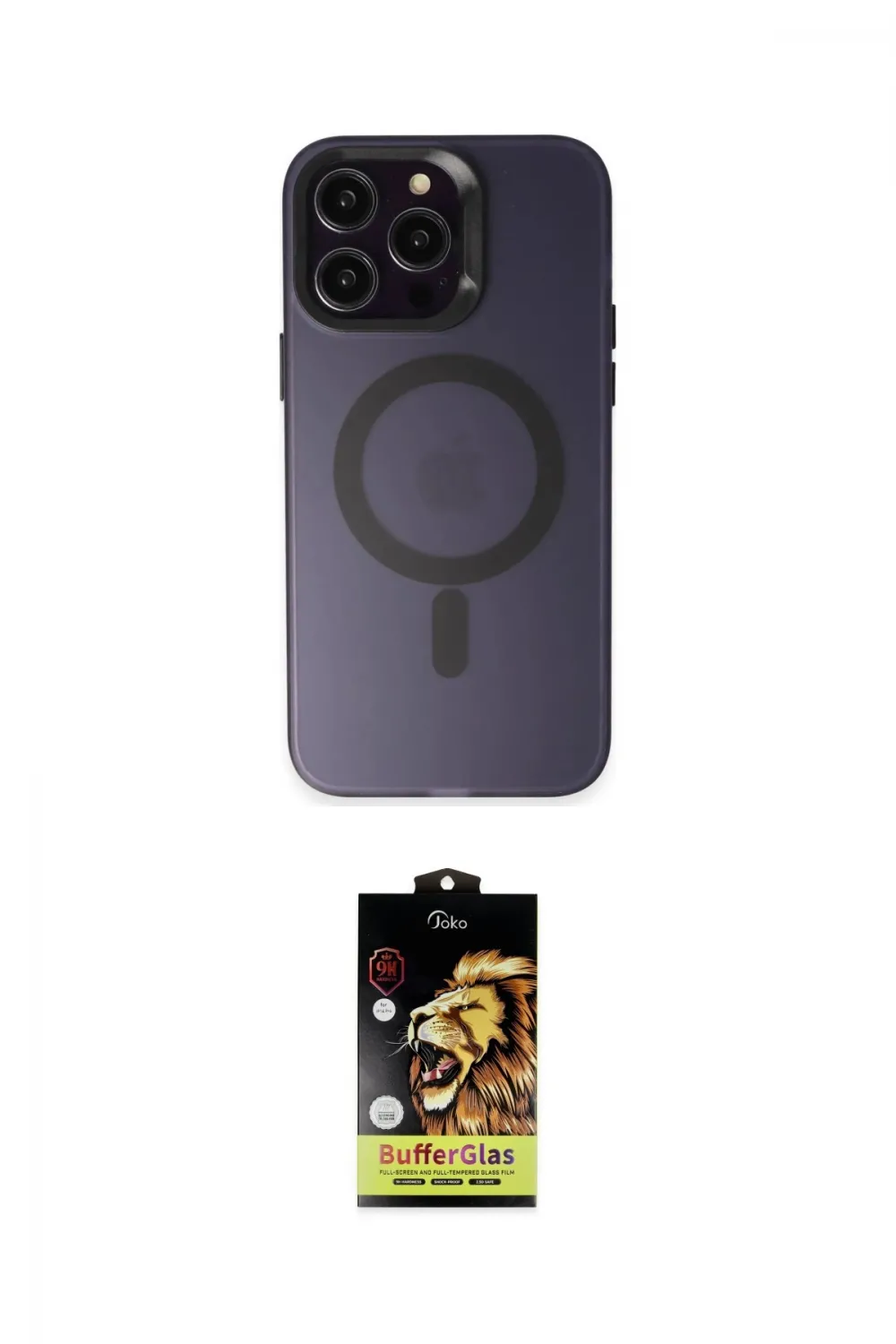 ieg™ iPhone 14 Pro Max Kılıf Kozmos Çizgi Prime - Siyah Buffer Cam Ekran Koruyucu