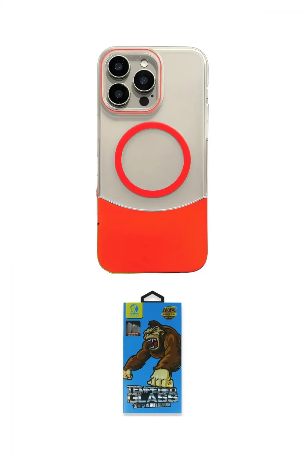 ieg™ iPhone 14 Pro Max Kılıf Kozmos Form Özel Seri - Siyah 18D Cam Ekran Koruyucu