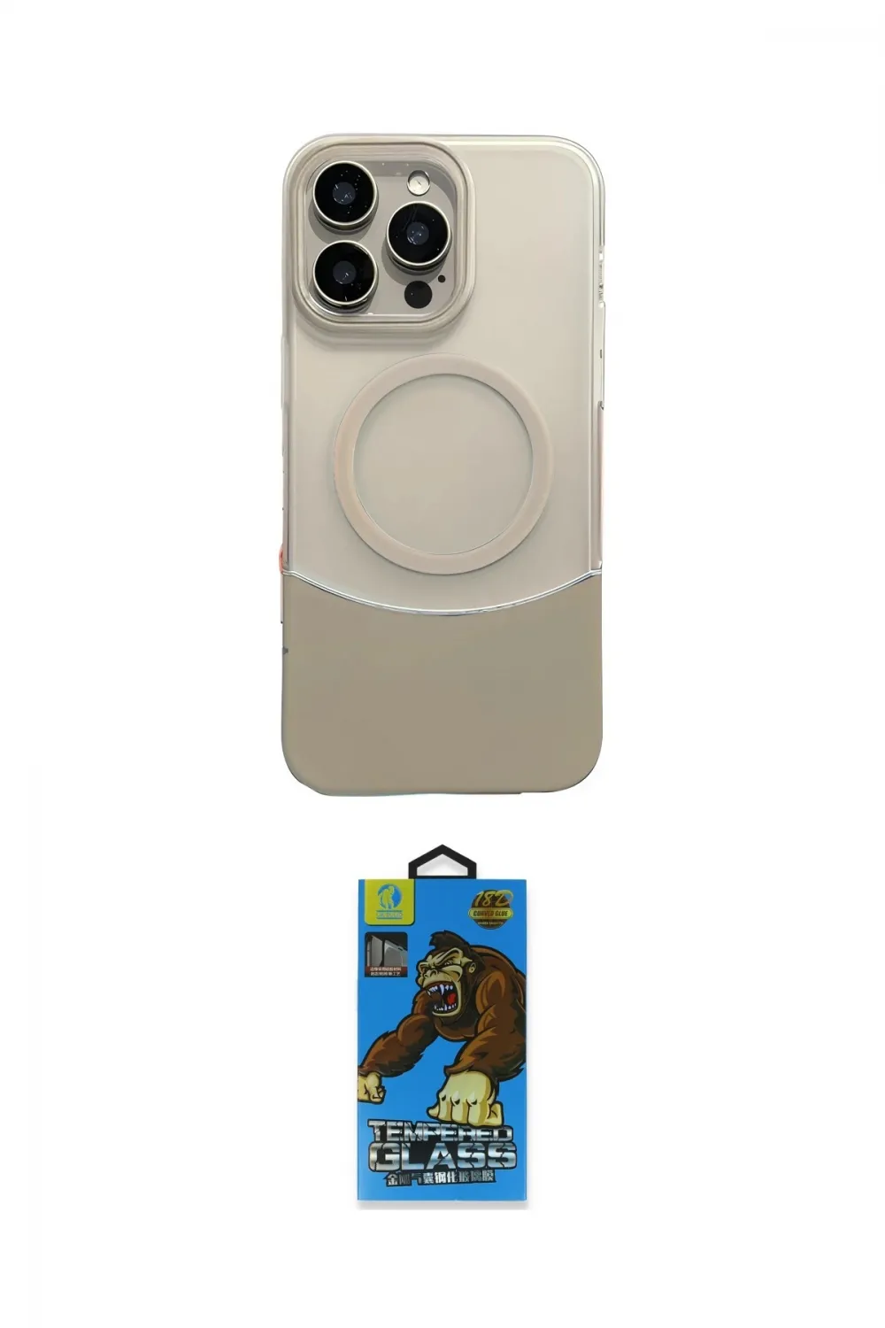 ieg™ iPhone 14 Pro Max Kılıf Kozmos Form Özel Seri - Siyah 18D Cam Ekran Koruyucu