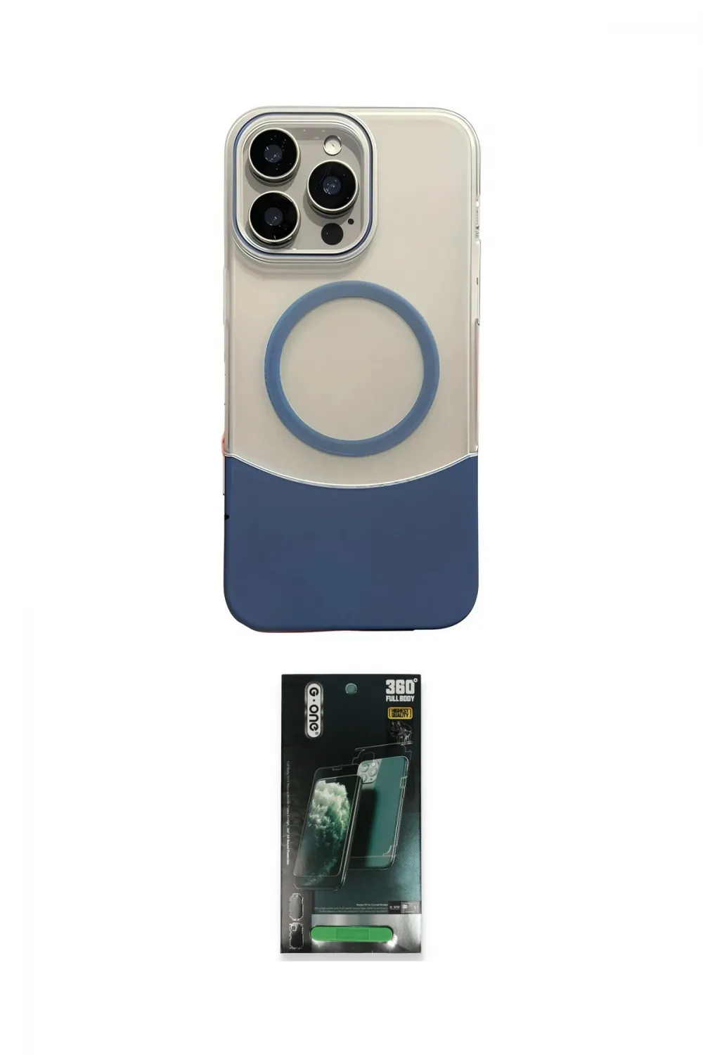 ieg™ iPhone 14 Pro Max Kılıf Kozmos Form Özel Seri - Siyah 360 Mat Full Body Arka Koruyucu