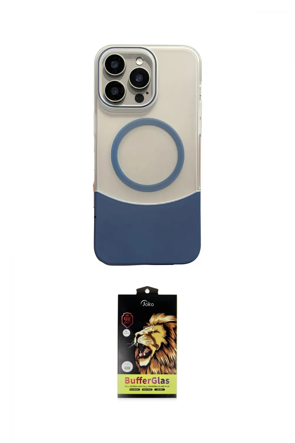 ieg™ iPhone 14 Pro Max Kılıf Kozmos Form Özel Seri - Siyah Buffer Cam Ekran Koruyucu