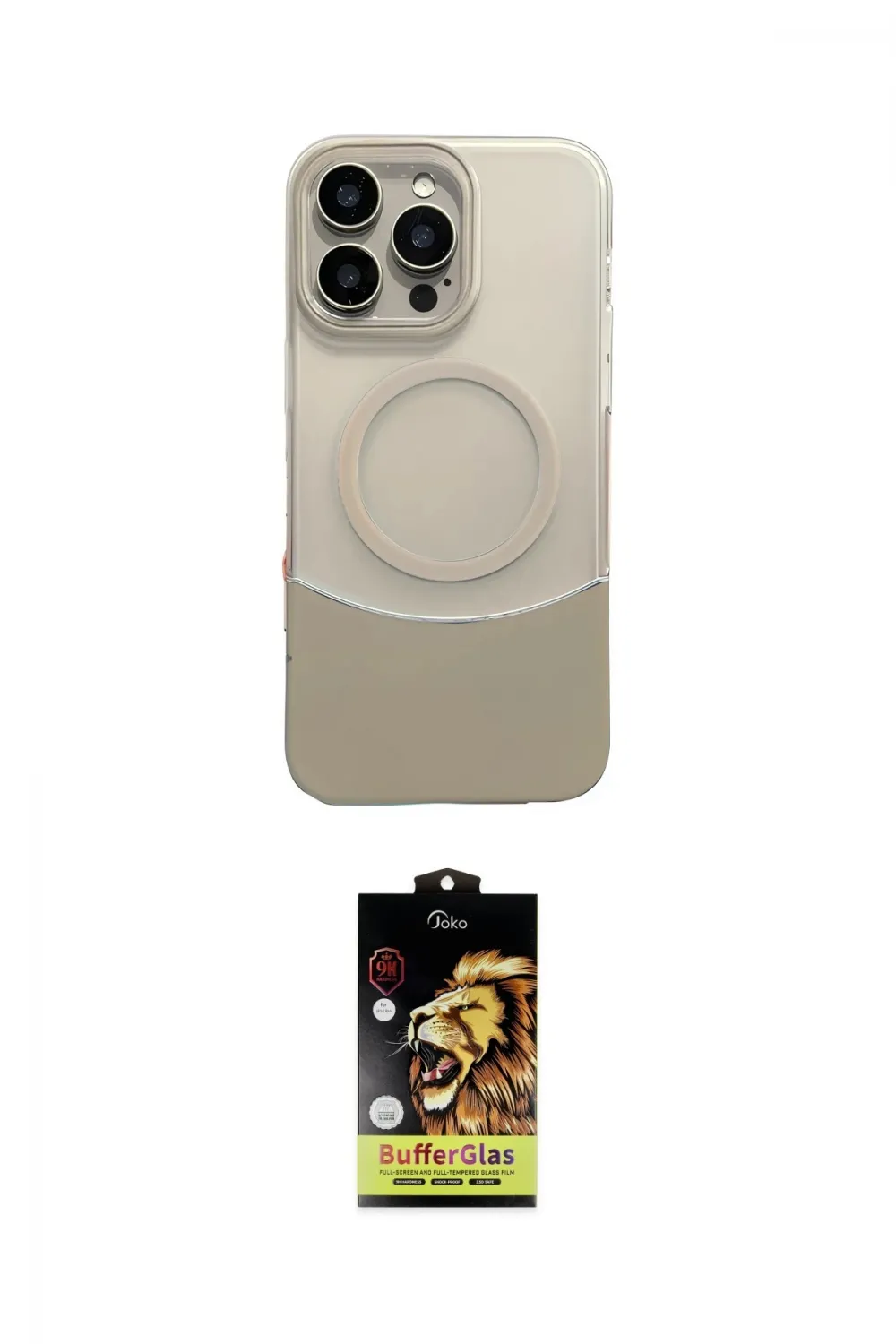ieg™ iPhone 14 Pro Max Kılıf Kozmos Form Özel Seri - Siyah Buffer Cam Ekran Koruyucu